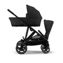 CYBEX Gazelle S Moon Black with standard seat and optional carrycot; carrycot sold separately