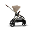 CYBEX Gazelle S Almond Beige pram with standard seat reclined
