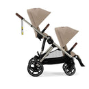 CYBEX Gazelle S Almond Beige in double-seat configuration; additional seat sold separately