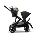 CYBEX Gazelle S Moon Black pram with included shopping basket