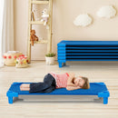 Blue stackable daycare cots set