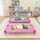 Pink stackable daycare cots set