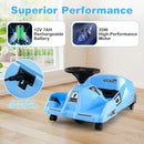 Electric Cleaning Go Kart 12V Ride-On Race Car - Blue - product detail 7