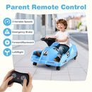Electric Cleaning Go Kart 12V Ride-On Race Car - Blue - product detail 11