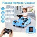 Electric Cleaning Go Kart 12V Ride-On Race Car - Blue - product detail 4