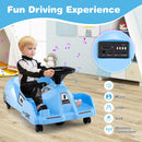 Electric Cleaning Go Kart 12V Ride-On Race Car - Blue - product detail 6
