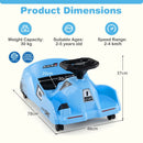 Electric Cleaning Go Kart 12V Ride-On Race Car - Blue - product detail 2