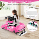 Electric Cleaning Go Kart 12V Ride-On Race Car - Pink - product detail 10