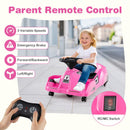 Electric Cleaning Go Kart 12V Ride-On Race Car - Pink - product detail 4