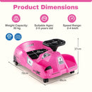 Electric Cleaning Go Kart 12V Ride-On Race Car - Pink - product detail 2