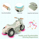 Electric Kid Ride-On Motorcycle with Bubble Maker and Music Button - Beige - product detail 8