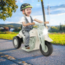Electric Kid Ride-On Motorcycle with Bubble Maker and Music Button - Beige - product detail 1