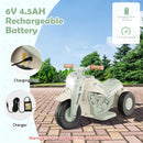 Electric Kid Ride-On Motorcycle with Bubble Maker and Music Button - Beige - product detail 5