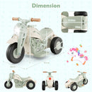 Electric Kid Ride-On Motorcycle with Bubble Maker and Music Button - Beige - product detail 3