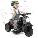 Electric Kid Ride-On Motorcycle with Bubble Maker and Music Button - Black - product detail 2