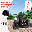 Electric Kid Ride-On Motorcycle with Bubble Maker and Music Button - Black - product detail 11