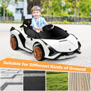 Electric Toy Car with Remote Control & LED Lights for Kids - White - product detail 10