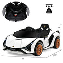 Electric Toy Car with Remote Control & LED Lights for Kids - White - product detail 13