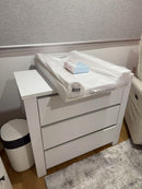 Rever Bebe Classic 3 drawer chest with changing tray Peral White