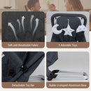 Dark grey baby bouncer fabric, toy bar and aluminium base