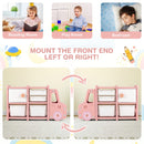 Kids Toy Storage Organiser with 2 Large Bins, Pull-Out Drawers, Cabinet, Front Store Space – product image 14