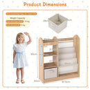 Toy Storage Organizer with Full-Length Mirror and 4-Tier Sling Shelves – product image 3