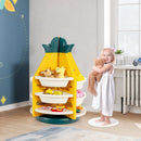 Kids Toy Storage Organiser, 3-Tier 360° Rotating Toy Shelf w/ 8 Bins & 4 Shelves – product image 3
