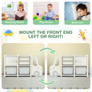 Kids Toy Storage Organiser with 2 Large Bins, Pull-Out Drawers, Cabinet, Front Store Space – product image 4