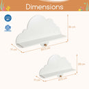 2 Pieces Floating Cloud Shelves, Wall Mounted Storage Display Rack – product image 3
