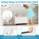 Kids Toy Box Storage Chest, Wooden Trunk Bench w/ Safety Hinge, Children Storage Box w/ Handles – product image 4