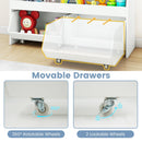 Kids Toy Storage Box, Children Wooden Bookcase with 2 Movable Drawers – product image 6