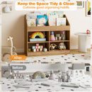 3-Tier Kids Bookshelf, Montessori Cube Bookcase for Nursery, Classroom – product image 4