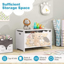 Kids Toy Box Storage Chest, Wooden Trunk Bench w/ Safety Hinge, Children Storage Box w/ Handles – product image 5