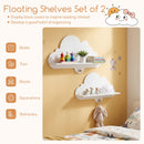 2 Pieces Floating Cloud Shelves, Wall Mounted Storage Display Rack – product image 5