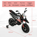 Licensed Aprilia Kids' Ride-On Motorcycle with 2 Training Wheels - product detail 4
