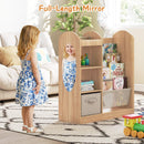 Toy Storage Organizer with Full-Length Mirror and 4-Tier Sling Shelves – product image 7