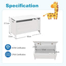 Kids Toy Box Storage Chest, Wooden Trunk Bench w/ Safety Hinge, Children Storage Box w/ Handles – product image 7