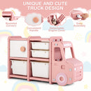 Kids Toy Storage Organiser with 2 Large Bins, Pull-Out Drawers, Cabinet, Front Store Space – product image 18