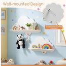 2 Pieces Floating Cloud Shelves, Wall Mounted Storage Display Rack – product image 6