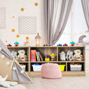 Kids Bookshelf & Toy Shelf, Storage Cabinet w/ 5 Compartments for Organizing Toys, Dolls – product image 7