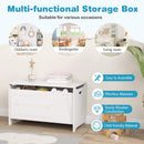 Kids Toy Box Storage Chest, Wooden Trunk Bench w/ Safety Hinge, Children Storage Box w/ Handles – product image 8