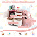 Kids Toy Storage Organiser with 2 Large Bins, Pull-Out Drawers, Cabinet, Front Store Space – product image 13