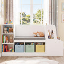 Car-Shaped Kids Bookshelf with Reading Nook, Kids Bookcase – product image 3