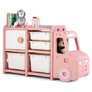 Kids Toy Storage Organiser with 2 Large Bins, Pull-Out Drawers, Cabinet, Front Store Space – product image 10