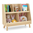 5-Cube Kids Bookshelf and Toy Organiser Wooden Storage Bookcase w/ Wood Legs – product image 11
