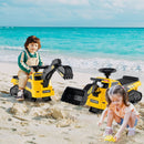 3-in-1 Kid Ride-On Tractor with Adjustable Arms and Music - Yellow - product detail 5