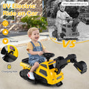 3-in-1 Kid Ride-On Tractor with Adjustable Arms and Music - Yellow - product detail 6