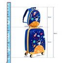 Kids luggage set featuring a cute astronaut design, includes a suitcase and backpack, ideal for travel and school use.