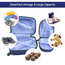 Kids carry-on luggage set featuring a suitcase and cartoon lion backpack, made of durable ABS and PC materials for.