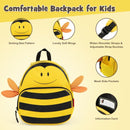 Kids' bee-themed 30.48cm backpack with plush wings and mesh side pockets for easy access, perfect for travel and school.